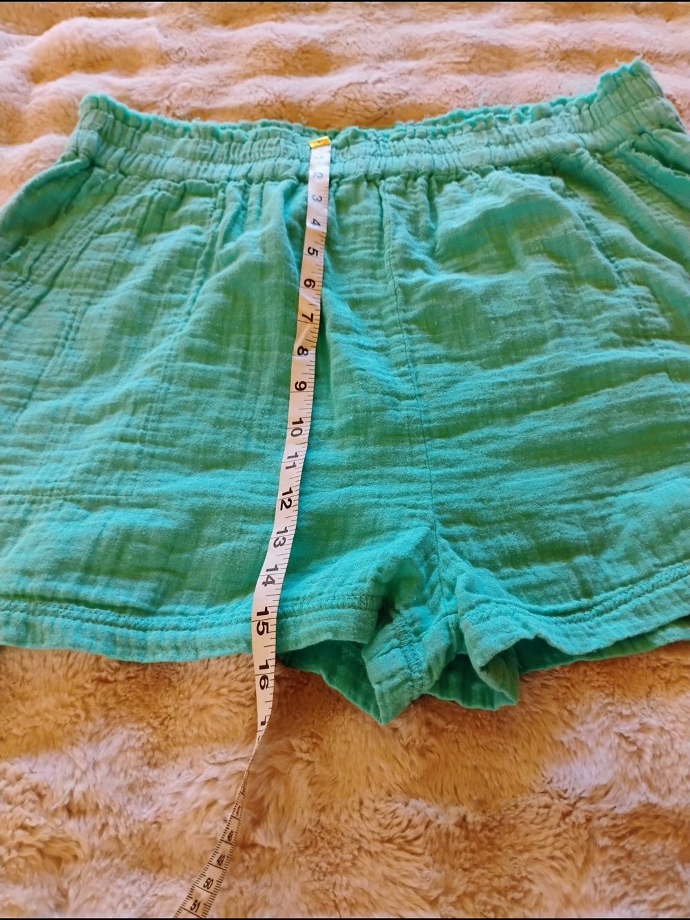 Japna Teal/Turquoise High-Waist Pull-On Shorts